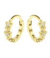 Flower Silver Huggies Earring HO-2680